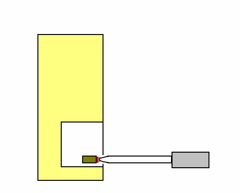 熱風ヒーターによる電子顕微鏡の試料の加熱