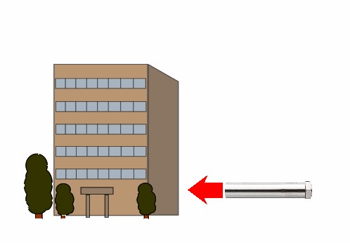 熱風ヒーターによるビルのタイルの接着強度テスト