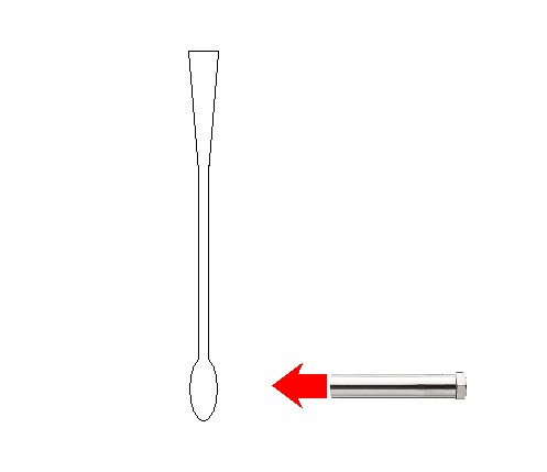 熱風ヒーターによるスパチュラ（スパーテル、薬匙）の加熱殺菌