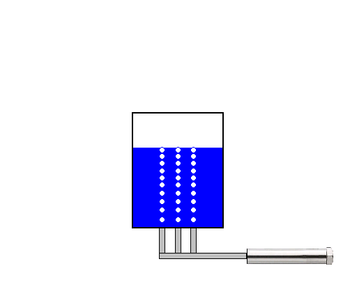 熱風ヒーターによる液体の加熱消毒瀑気