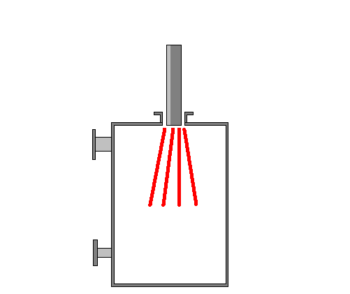 熱風ヒーターによる耐圧容器の水力リークテスト後の乾燥