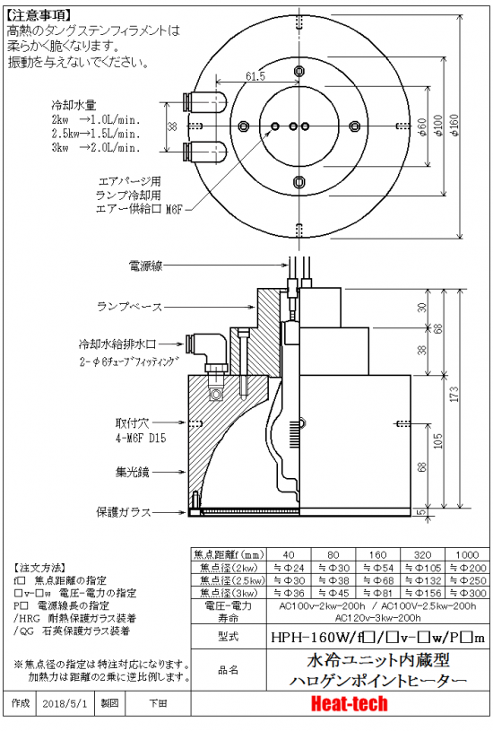 9.HPH-160の外形図