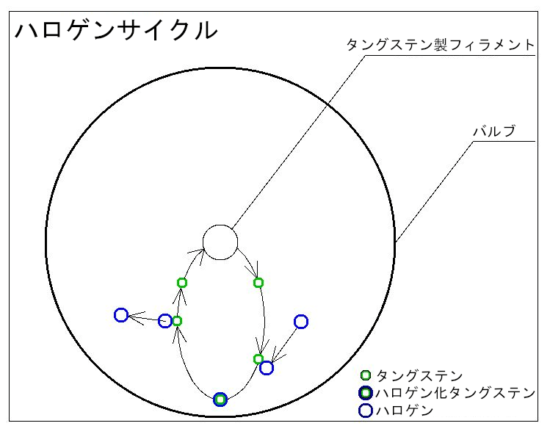 ハロゲンランプのガスの種類と仕組み