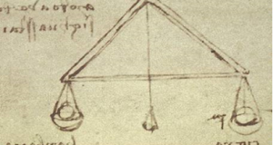 レオナルド・ダ・ビンチが考えた天秤を利用した湿度計