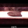 ゴムの加熱　100℃と200℃