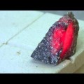 岩石の加熱 溶解 ガラス化シリーズ1 舞子海岸の細かい粒の砂 ハロゲンポイントヒーターの活用法ビデオ