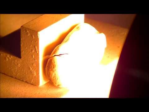 岩石の加熱・溶解・ガラス化シリーズ11 - チャート石－ハロゲンポイントヒーターの活用法ビデオ