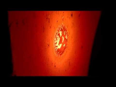 岩石の加熱・溶解・ガラス化シリーズ13 - 赤煉瓦－ハロゲンポイントヒーターの活用法ビデオ