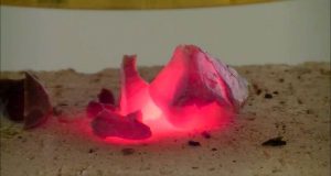 岩石の加熱・溶解・ガラス化シリーズ27　蛍石-ハロゲンポイントヒーターの活用法ビデオ