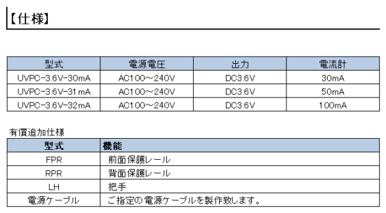 手動制御コントローラーUVPC-3.6Vシリーズ