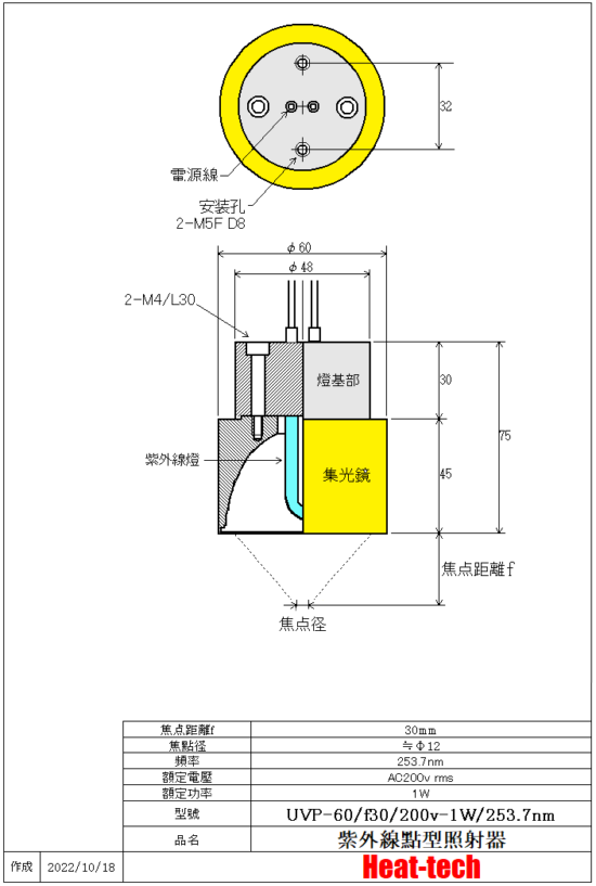 紫外線点型照射器 ラボキット LKUVP-60 + UVPC