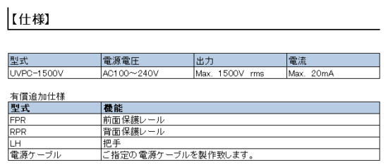 8.インバーター制御手動コントローラー UVPC-1500Vシリーズ